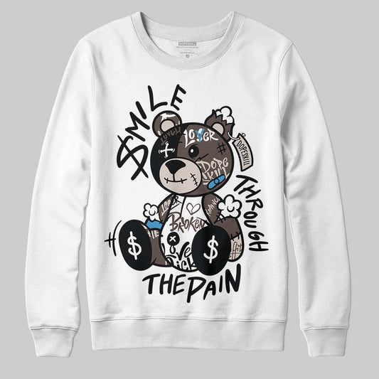 Adidas Samba OG White Black Clear Granite DopeSkill Sweatshirt Smile Through The Pain Graphic Streetwear - White