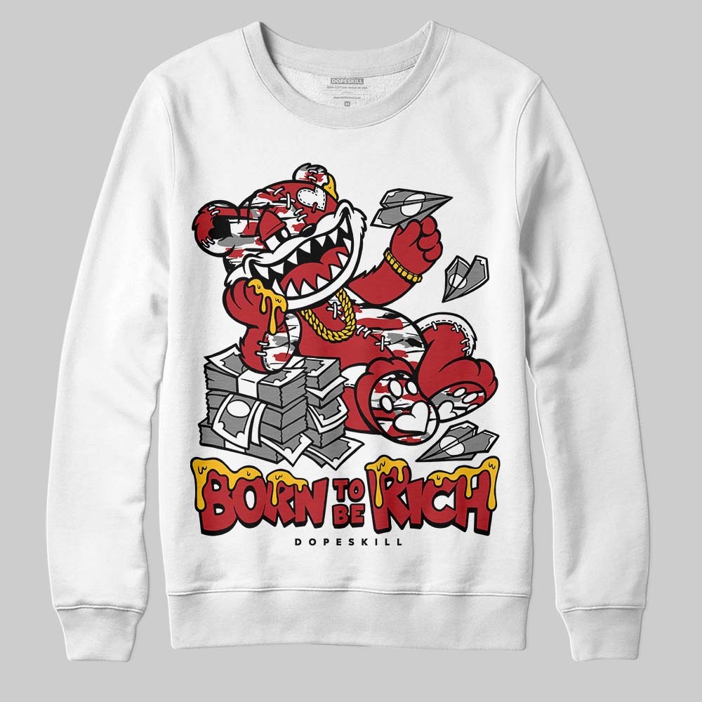 Jordan 8 Retro Bugs Bunny (2025) DopeSkill Sweatshirt Born To Be Rich Graphic Streetwear - White