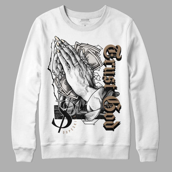 Jordan 5 SE “Sail” DopeSkill Sweatshirt Trust God Graphic Streetwear - White