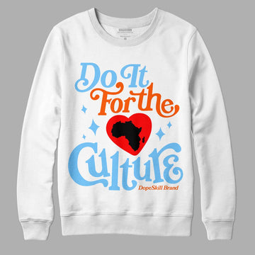 Dunk Low Futura University Blue DopeSkill Sweatshirt Do It For The Culture Graphic Streetwear - White