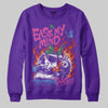 PURPLE Sneakers DopeSkill Sweatshirt Ease My Mind Graphic Streetwear - Purple 
