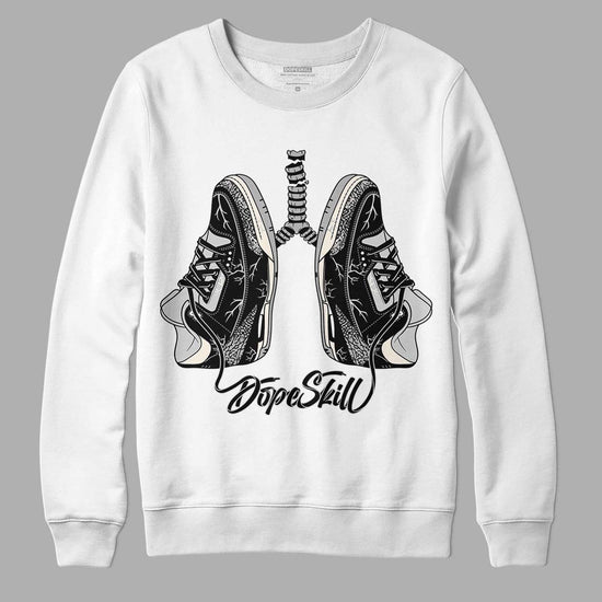 Jordan 3 “Off Noir” DopeSkill Sweatshirt Breathe Graphic Streetwear - White