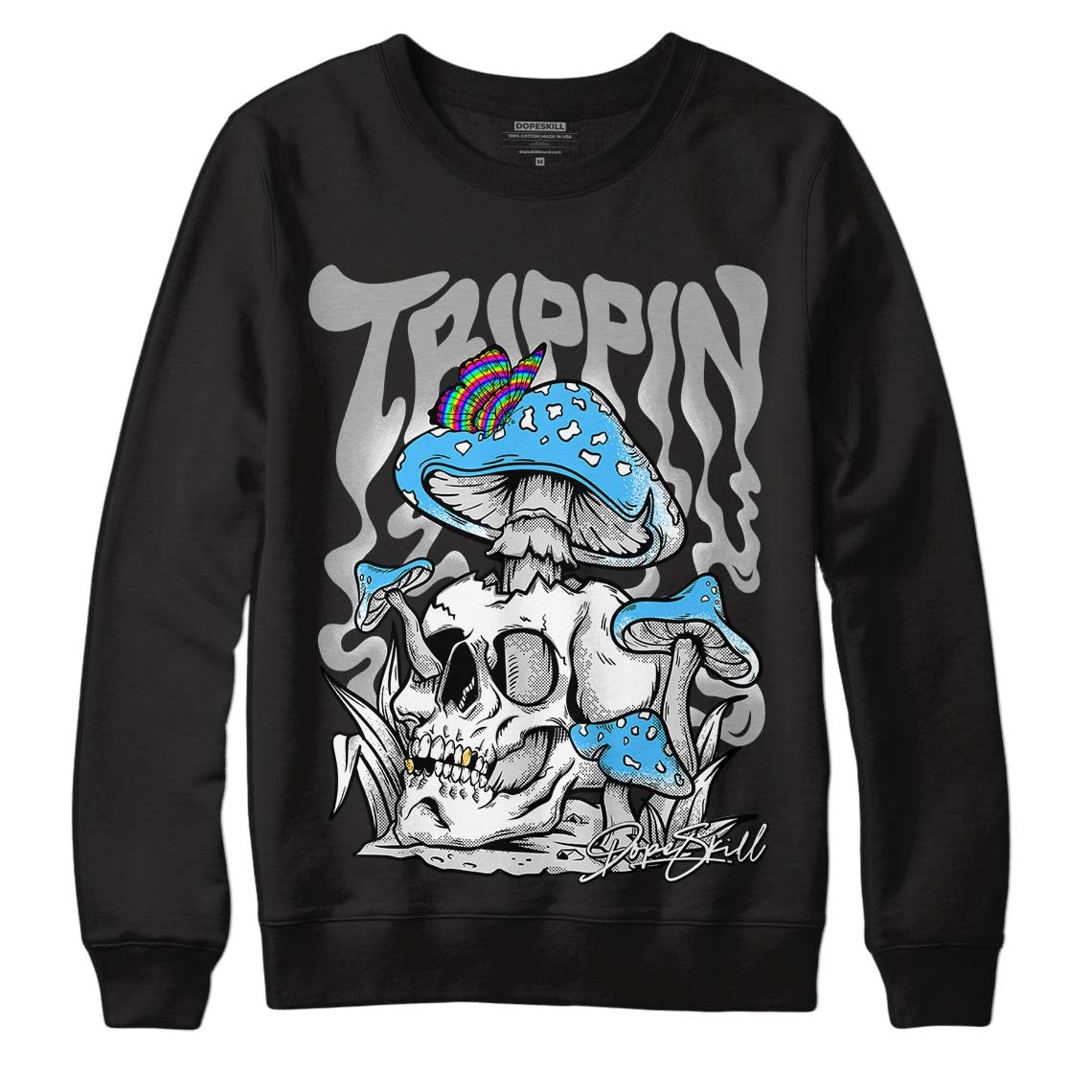 Dunk Low ‘Pure Platinum’ DopeSkill Sweatshirt Trippin Graphic Streetwear - Black