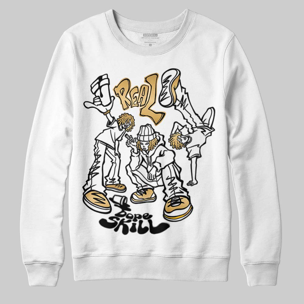 Jordan 12 Retro 'Taxi' 2025 DopeSkill Sweatshirt Real Y2K Players Graphic Streetwear - White 