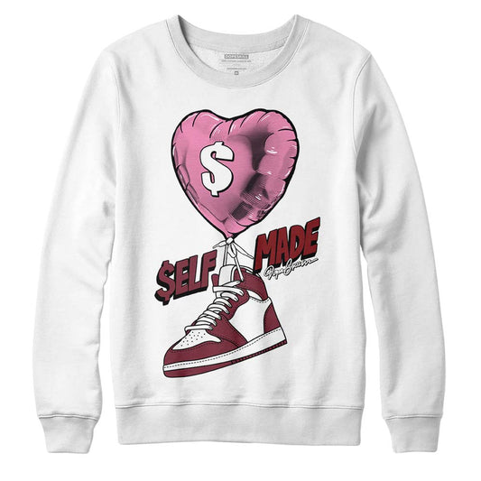 Jordan 1 Retro High OG “Team Red” DopeSkill Sweatshirt Self Made Graphic Streetwear - WHite