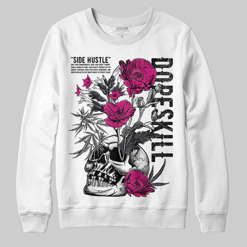 Jordan 3 Retro Black Cat DopeSkill Sweatshirt Side Hustle Graphic Streetwear - White