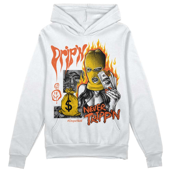 Jordan 3 Georgia Peach DopeSkill Hoodie Sweatshirt Drip'n Never Tripp'n Graphic Streetwear - White