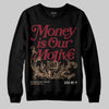 Adidas SAMBA OG ‘Collegiate Burgundy’ DopeSkill Sweatshirt Money Is Our Motive Typo Graphic Streetwear - Black