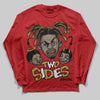Red Sneakers DopeSkill Long Sleeve T-Shirt Two Sides Graphic Streetwear - Red