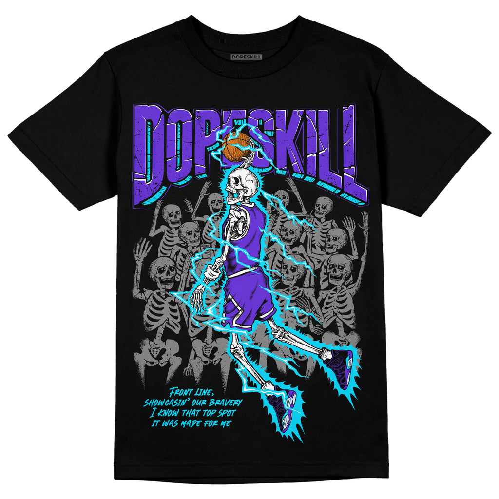 Jordan 6 "Aqua" DopeSkill T-Shirt Thunder Dunk Graphic Streetwear - Black 