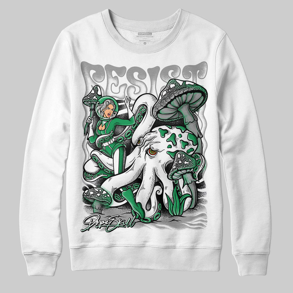 Jordan 3 WMNS “Lucky Green” DopeSkill Sweatshirt Resist Graphic Streetwear - White 