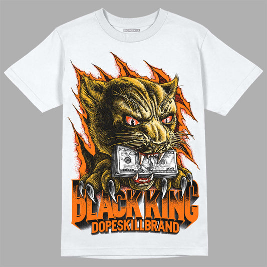 Orange, Black & White Sneakers DopeSkill T-Shirt Black King Graphic Streetwear - White