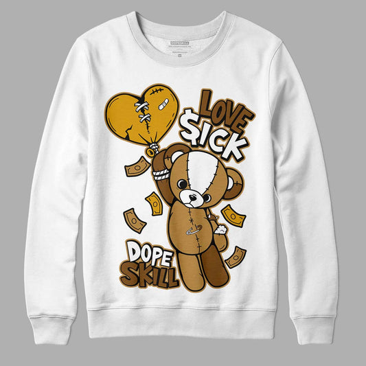 Jordan 13 Wheat 2023 DopeSkill Sweatshirt Love Sick Graphic Streetwear - WHite