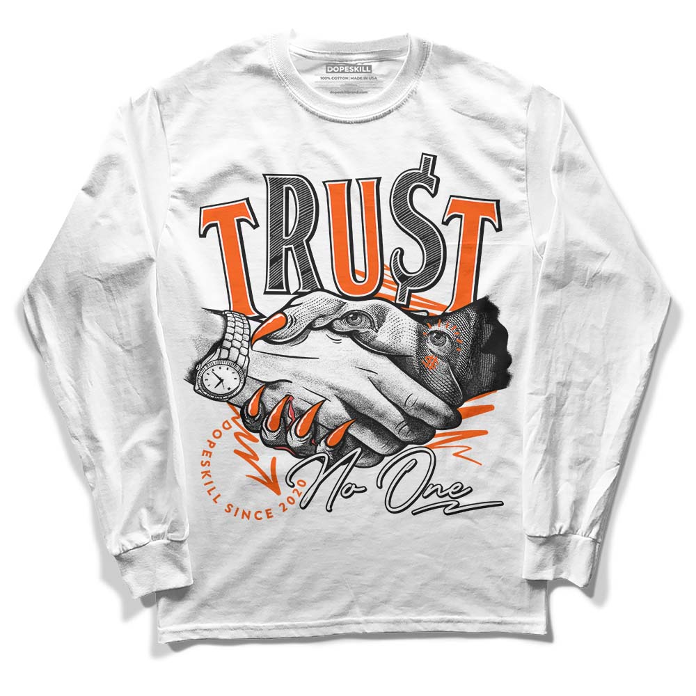 MSCHF Super Normal 2 Orange Milk DopeSkill Long Sleeve T-Shirt Trust No One Graphic Streetwear - White 