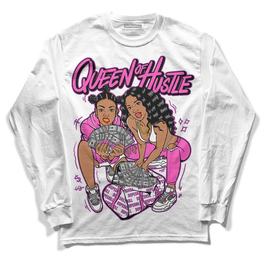 Jordan 4 GS “Hyper Violet” DopeSkill Long Sleeve T-Shirt Queen Of Hustle Graphic Streetwear - White