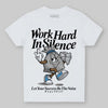 Jordan 10 OG “Steel” DopeSkill Toddler Kids T-shirt Work Hard In Silence Graphic Streetwear - White