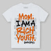 Orange, Black and White Sneakers DopeSkill Toddler Kids T-shirt Mom, I Am A Rich Youth Graphic Streetwear - White