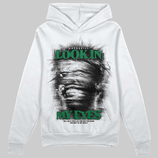 Green Sneakers DopeSkill Hoodie Sweatshirt Look In My Eyes Graphic Streetwear - White