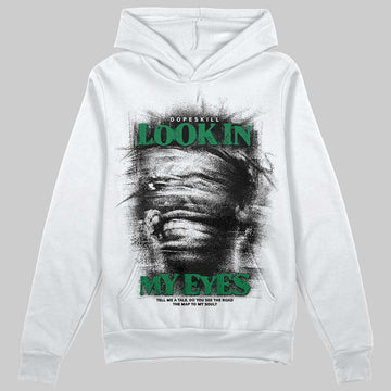 Green Sneakers DopeSkill Hoodie Sweatshirt Look In My Eyes Graphic Streetwear - White