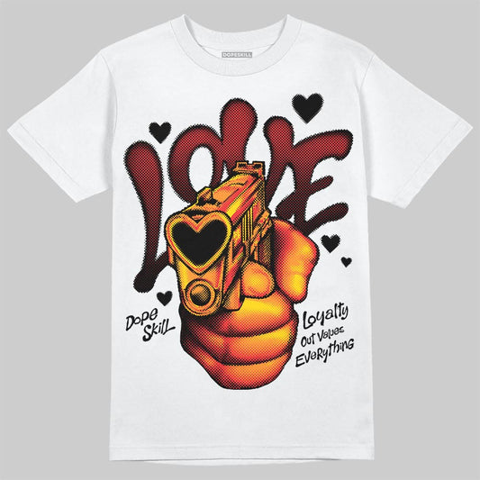 Black and White Sneakers DopeSkill T-Shirt Love Shot Graphic Streetwear - White