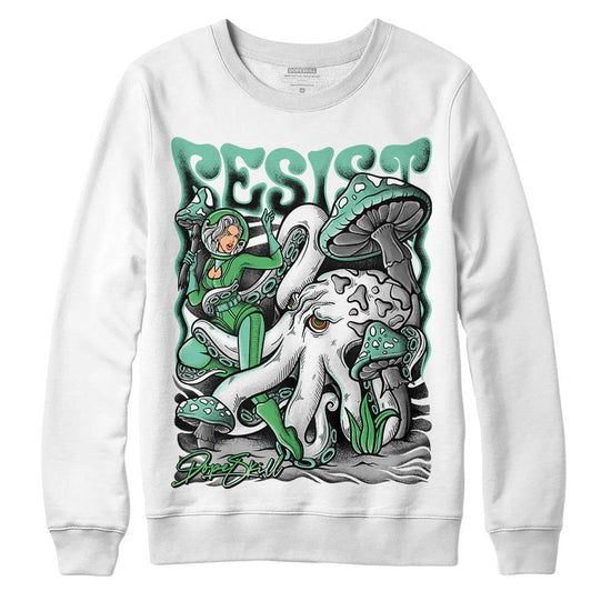 Jordan 1 High OG Green Glow DopeSkill Sweatshirt Resist Graphic Streetwear - White