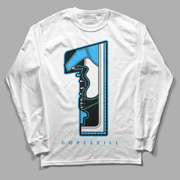 Jordan 1 High Retro OG “University Blue” DopeSkill Long Sleeve T-Shirt No.1 Graphic Streetwear - White