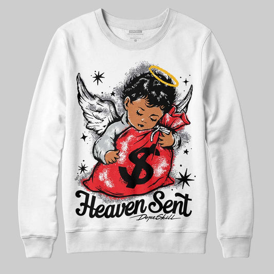 Jordan 4 “Fear” DopeSkill Sweatshirt Heaven Sent Graphic Streetwear - White