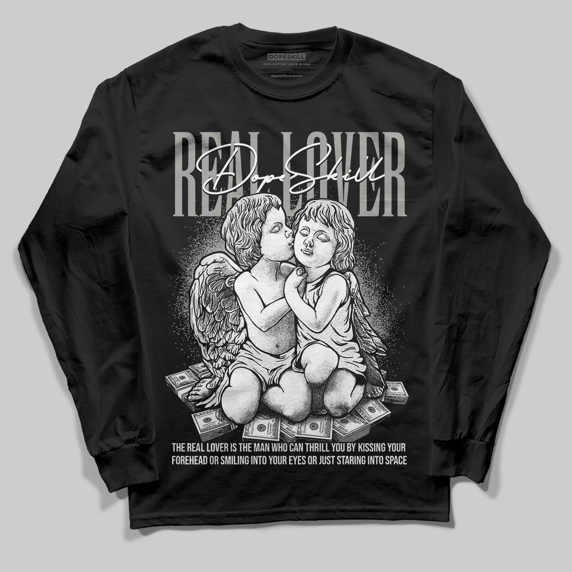 Jordan 3 Retro Pure Money DopeSkill Long Sleeve T-Shirt Real Lover Graphic Streetwear - Black