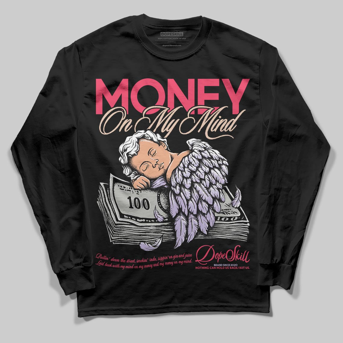 Jordan 5 Low “Peanut Butter Jelly” DopeSkill Long Sleeve T-Shirt MOMM Graphic Streetwear - Black
