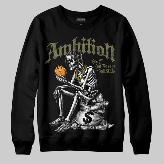 Olive Sneakers DopeSkill Sweatshirt Ambition Graphic Streetwear - Black