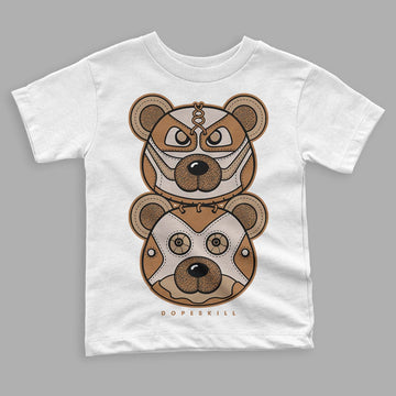 Jordan 3 Retro Palomino DopeSkill Toddler Kids T-shirt Leather Bear Graphic Streetwear - White