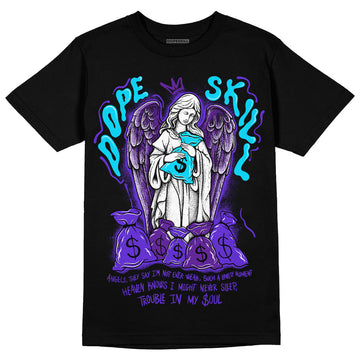 Jordan 6 “Aqua” DopeSkill T-Shirt Angels Graphic Streetwear - Black