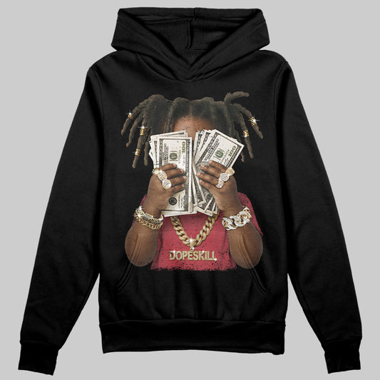 Jordan 4 “Sierra Red" DopeSkill Hoodie Sweatshirt Rich Youth Graphic Streetwear - black