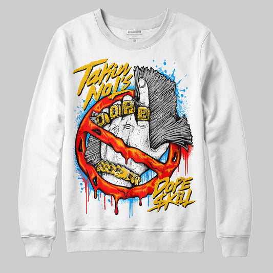 Nike Dunk Low x LeBron James 'Fruity Pebbles' DopeSkill Sweatshirt Takin No L's Graphic Streetwear - White