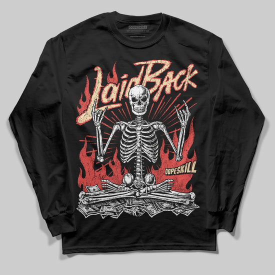 Red Sneakers DopeSkill Long Sleeve T-Shirt Laid Back Graphic Streetwear - black