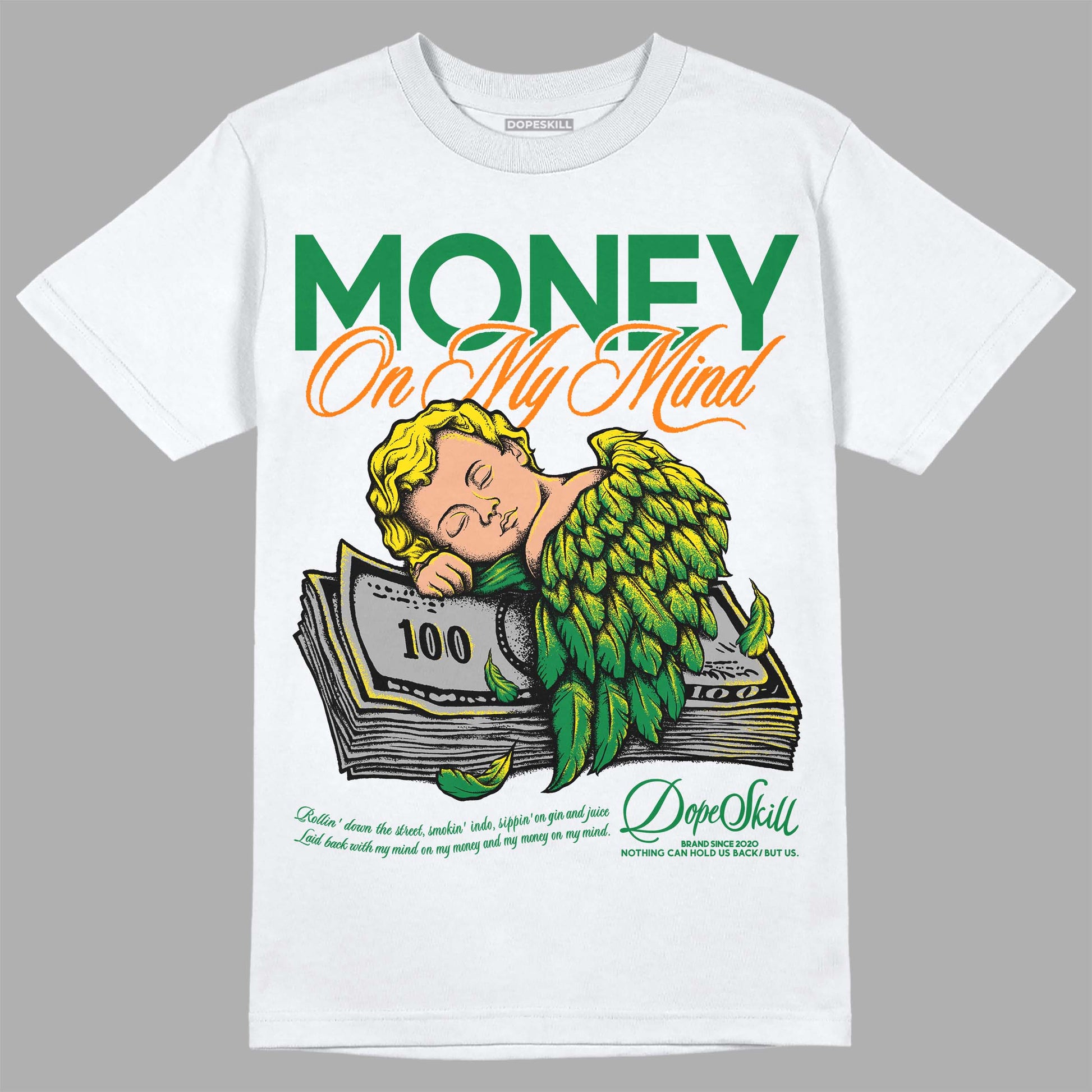 Dunk Low Reverse Brazil DopeSkill T-Shirt MOMM Graphic Streetwear - White