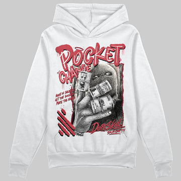 Jordan 4 “Sierra Red" DopeSkill Hoodie Sweatshirt Pocket Change Graphic Streetwear - White