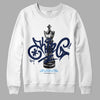 Jordan 3 "Midnight Navy" DopeSkill Sweatshirt King Chess Graphic Streetwear - White 