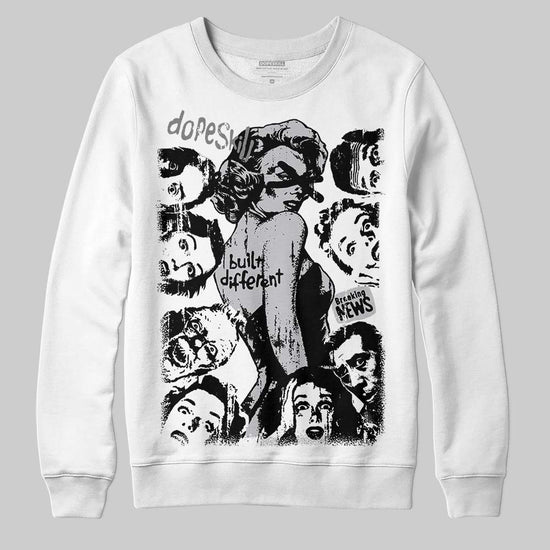 Grey Sneakers DopeSkill Sweatshirt Built Different Graphic Streetwear - White