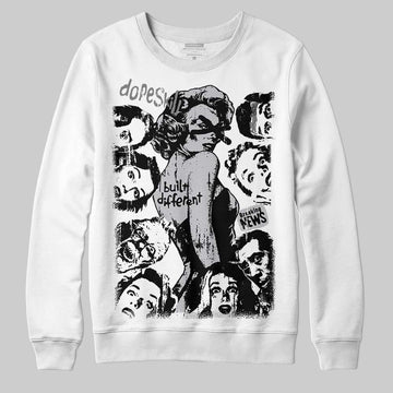 Grey Sneakers DopeSkill Sweatshirt Built Different Graphic Streetwear - White