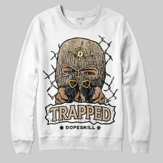 TAN Sneakers DopeSkill Sweatshirt New Trapped Graphic Streetwear - White