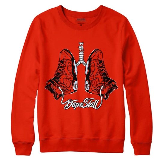 Jordan 6 Retro Toro Bravo DopeSkill Varsity Red Sweatshirt Breathe Graphic Streetwear