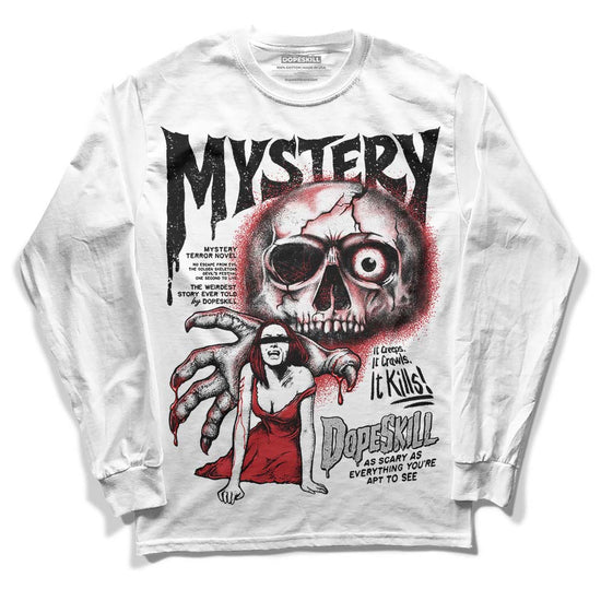 Jordan 12 “Red Taxi” DopeSkill Long Sleeve T-Shirt Mystery Ghostly Grasp Graphic Streetwear - White