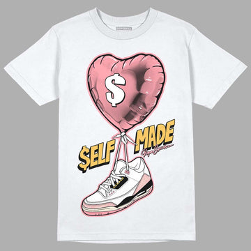 Jordan 3 GS “Red Stardust” DopeSkill T-Shirt Self Made Graphic Streetwear - White 