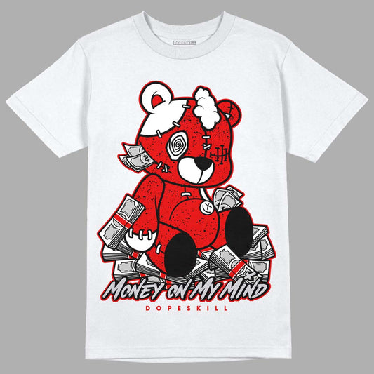 Jordan 4 Retro Red Cement DopeSkill T-Shirt MOMM Bear Graphic Streetwear - White