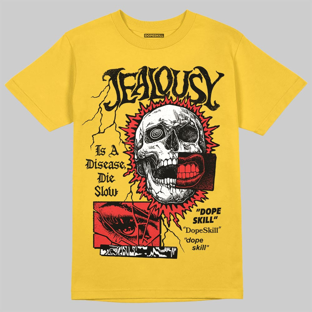 Yellow Sneakers DopeSkill T-Shirt Jealousy Graphic Streetwear - Gold
