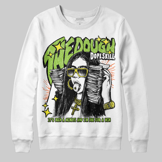 Neon Green Sneakers DopeSkill Sweatshirt The Dough Graphic Streetwear - White