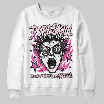 Pink Sneakers DopeSkill Sweatshirt Root of Evil Graphic Streetwear - White