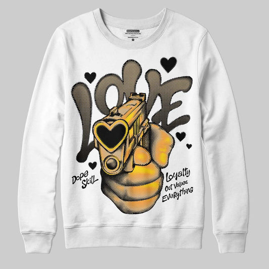 TAN Sneakers DopeSkill Sweatshirt Love Shot Graphic Streetwear - White