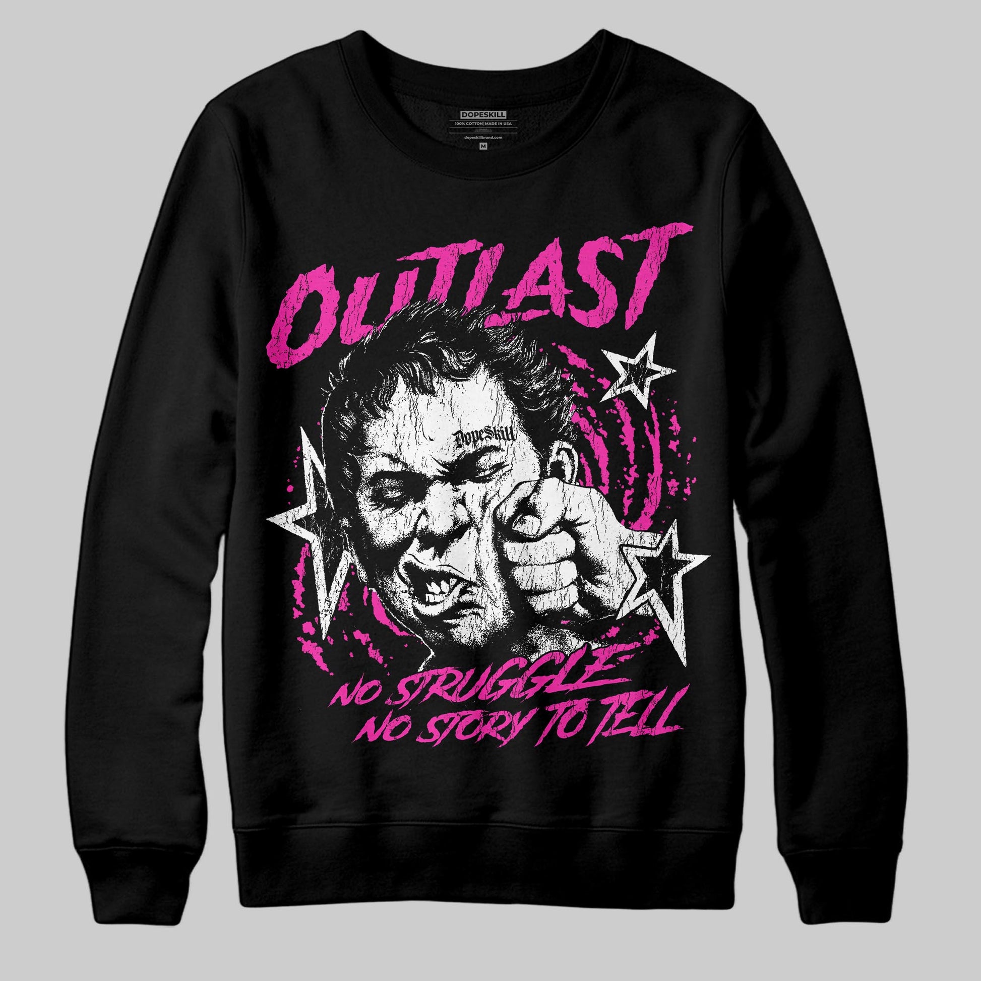 Pink Sneakers DopeSkill Sweatshirt Outlast Graphic Streetwear - Black
